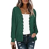 LILBETTER Women's Button Down Cardigan Long Sleeve Casual V-Neck Soft Knit Lightweight Cardigans Sweater