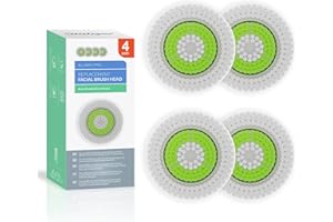 Brushmo Brush Head Replacements Compatible with Clarisonic Mia 1, Mia 2, Mia Fit, Alpha Fit, Smart Profile Uplift and Alpha Fit, Acne Cleansing Facial 4 Pack (Acne Cleansing)
