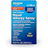 Amazon Basic Care Multi-Symptom Nasal Allergy Spray, Triamcinolone Acetonide Nasal Allergy Spray, 55 mcg per spray, 0.57 Flui