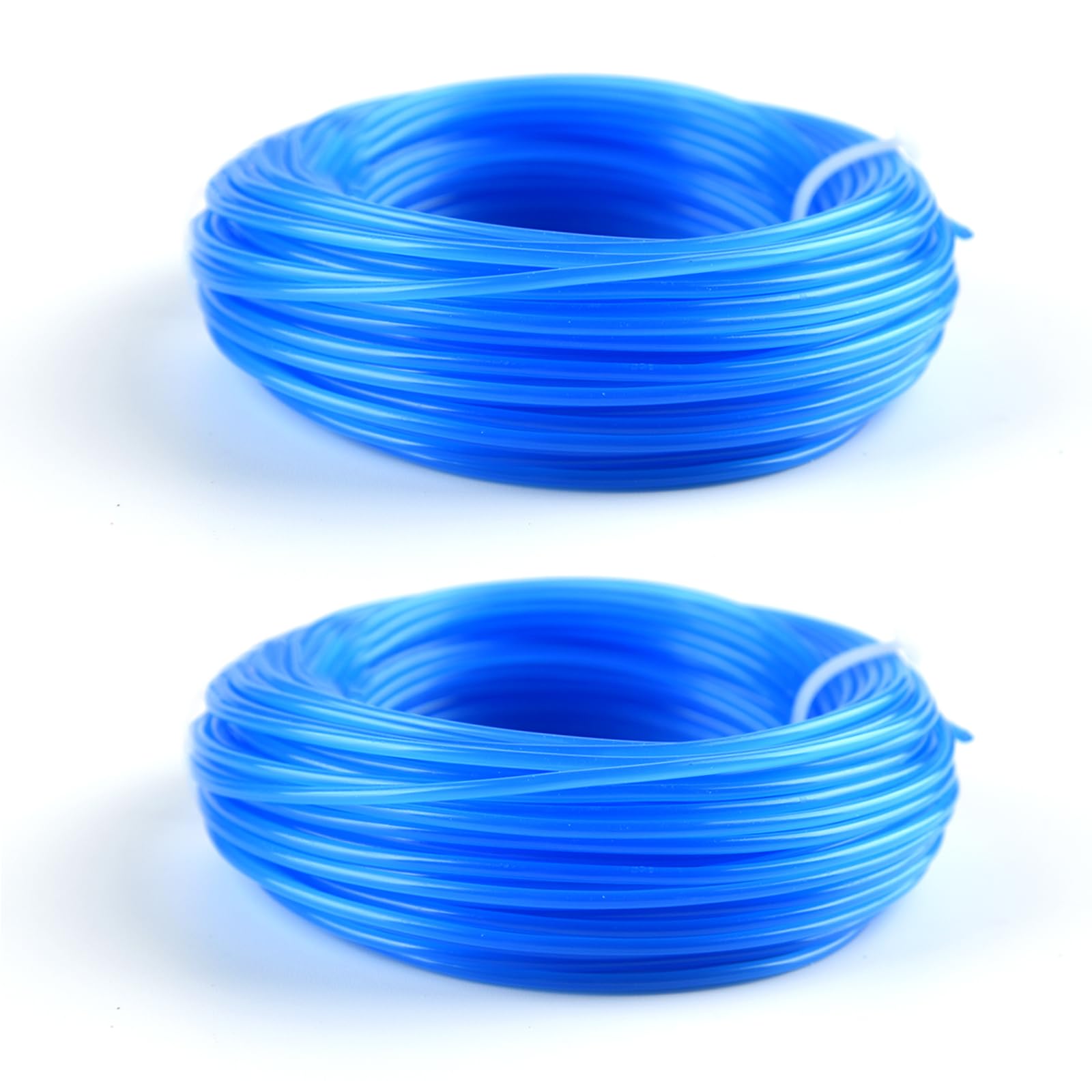PLULON 2 Rolls Strimmer Wire 1.6mm x 20m Round Strimmer Line Grass Trimmer Wire Heavy Duty Strimming Wire Cord Cable for Garden Electric Strimmers, Blue