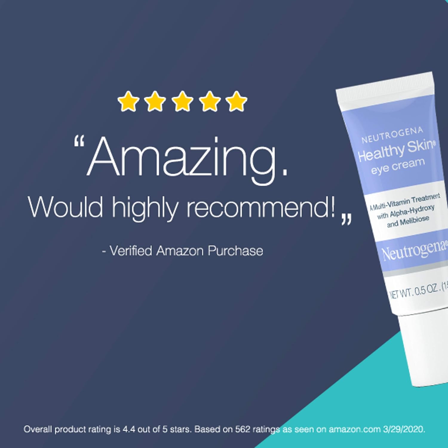 Neutrogena Healthy Skin Anti-Wrinkle Eye Cream with Alpha Hydroxy Acid (AHA), Vitamin A and Vitamin B5 - Firming Under-Eye Cream for Wrinkles and Fine Lines, 0.5 oz: Beauty
