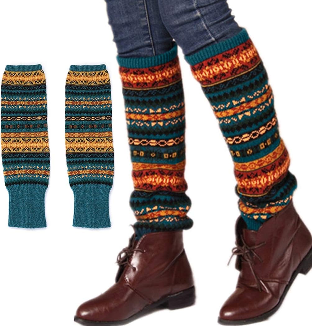 Cnrfeoap Damen Beinstulpen Set - Gestrickte Overknee Socken Japan Streetstyle