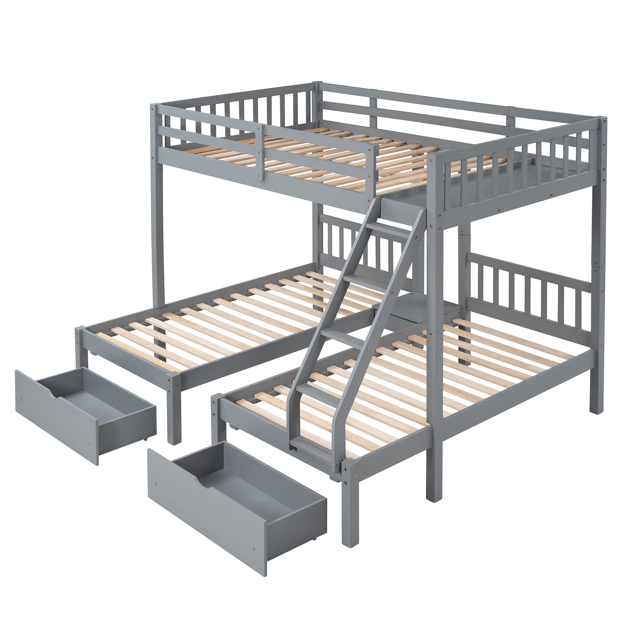 Merax Full Over Twin & Twin Triple Bunk Bed Instruction Manual JD11000