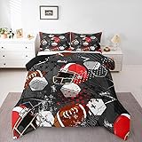 Erosebridal Football Comforter Set Queen,Red