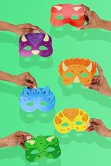 HENBRANDT Dinosaur Paper Masks Pack of 12 Kids Party Masks view 5