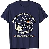 Another Fine Day Funny Sarcastic Tees Store Blue Crew Neck Short Sleeve T-Shirt Small Unisex Humorous Work Avoidance T-Shirt