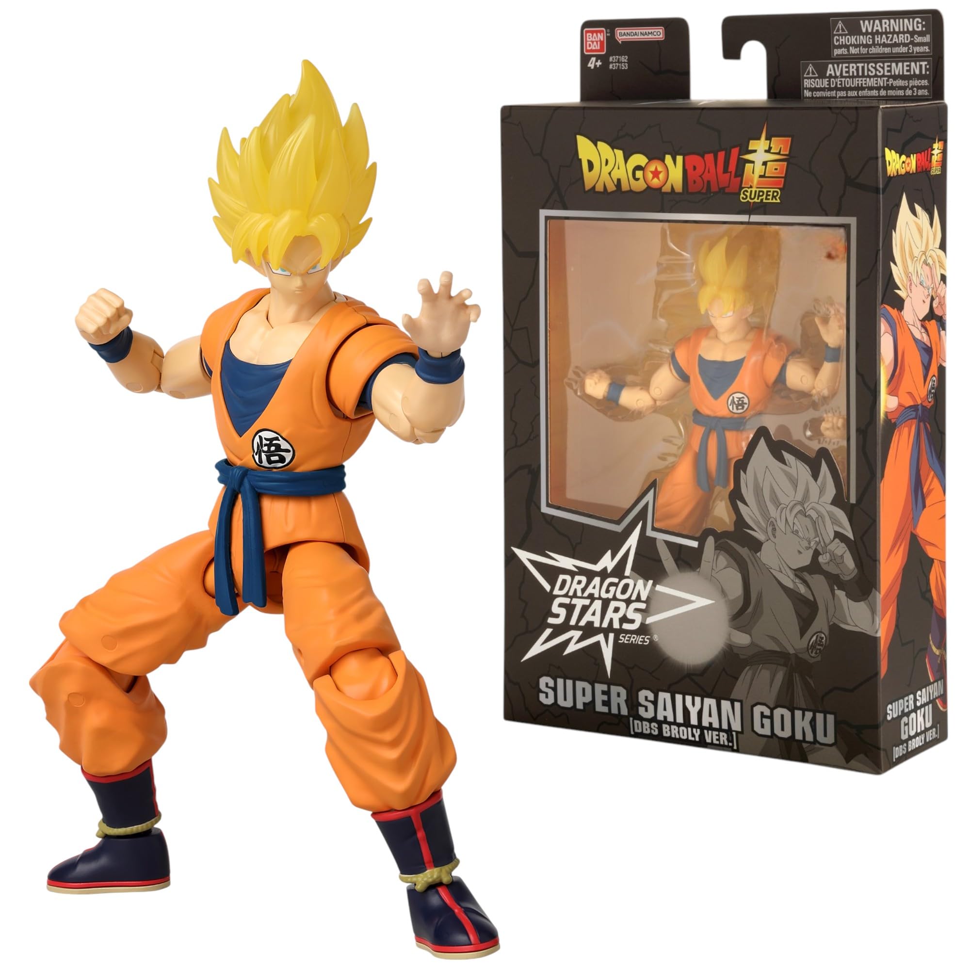 Bandai Dragon Stars Figures Super Saiyan Goku | Dragon Ball Super: Broly Movie Goku Action Figure | 17cm Articulated Dragon Ball Figure | Bandai Dragon Stars Anime Figures Goku Toy