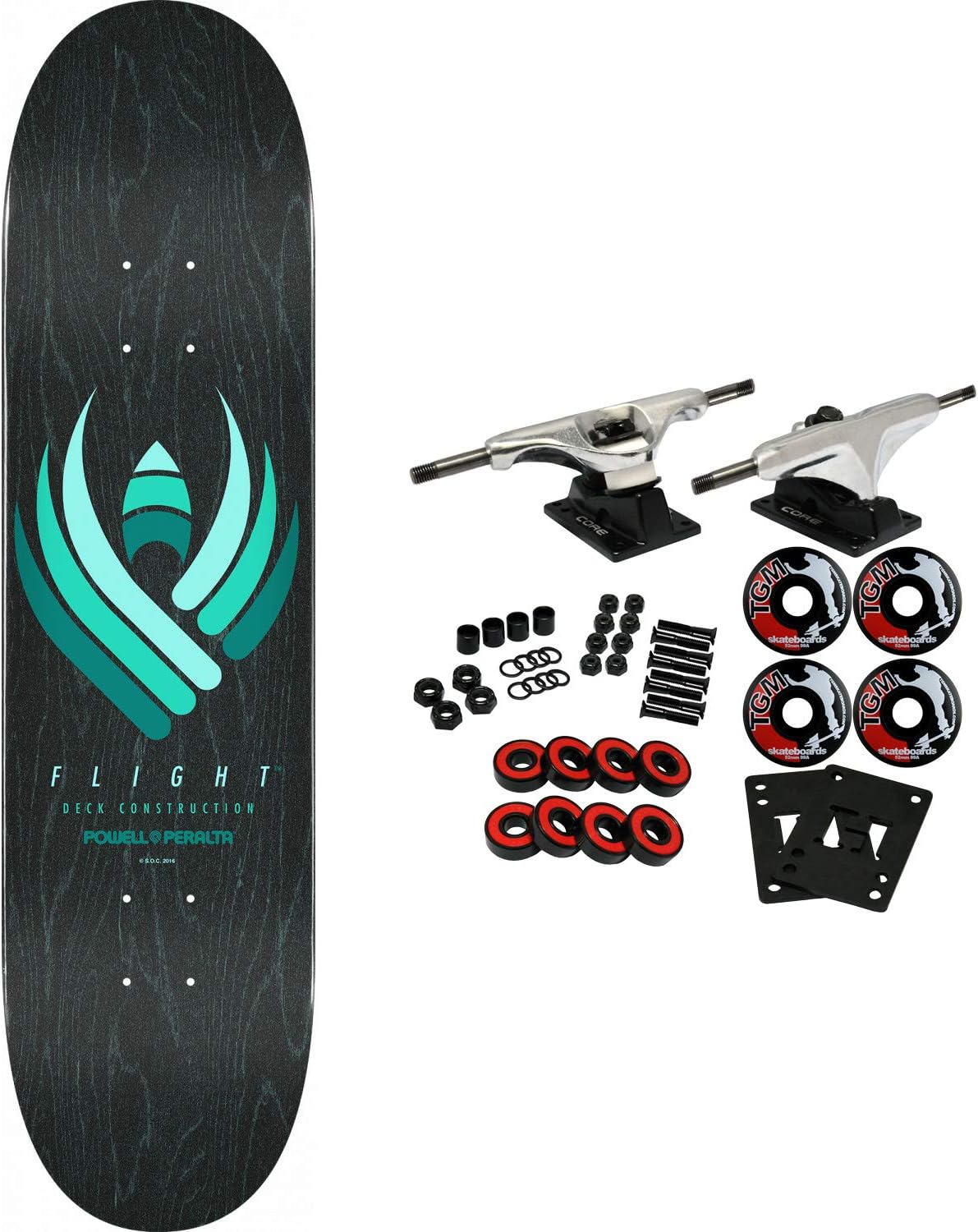 Powell Peralta Skateboard Complete Flight 243 Black 8.25" x 31.95"