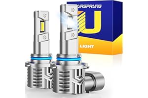 Ursprung HB4 9006 Bulb, Lumens 800% Brightness 6500K Cool White 9006 Fog Light Bulbs, 1:1 Size Plug-N-Play, Pack of 2