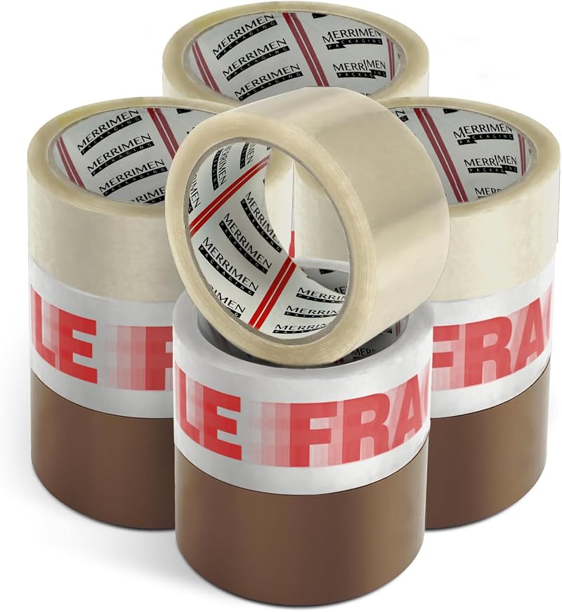 Merrimen Strong Heavy Duty Tape 48mm x 66m 12 Rolls Mixed Pack