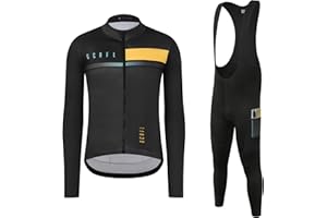 GCRFL Winter Cycling Kit Men's Cycling Jersey Set Long Sleeves Jersey Bike Pants Cycling Clothing Softshell Windbreaker