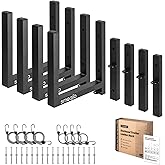 SMOQIO Ladder Rack for Trailer, Side Mount for Enclosed Trailer Aluminum | Black for Cargo Trucks Trailers Shelving and Storage, Utility for Exterior Interior Side Wall