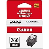 Canon PG-260 Genuine Black Ink Cartridge, Compatible with TS5320/6420/6420a,TR7020/7020a