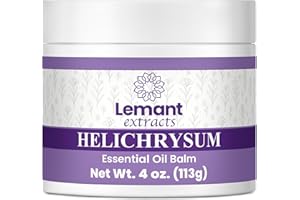 Lemant Extracts Helichrysum Balm (4 oz) – Triple Strength Helichrysum Essential Oil Salve to Reduce Bruising, Calm Redness & Support Skin Vitality (Includes One 4 oz Jar)