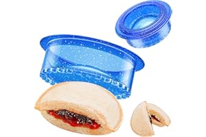 HiYZ Glitter Sandwich Cutter - 5 PCS Decruster Sandwich Maker - Cookie Cutter for Kids Boys Girls - Peanut Butter and Jelly C