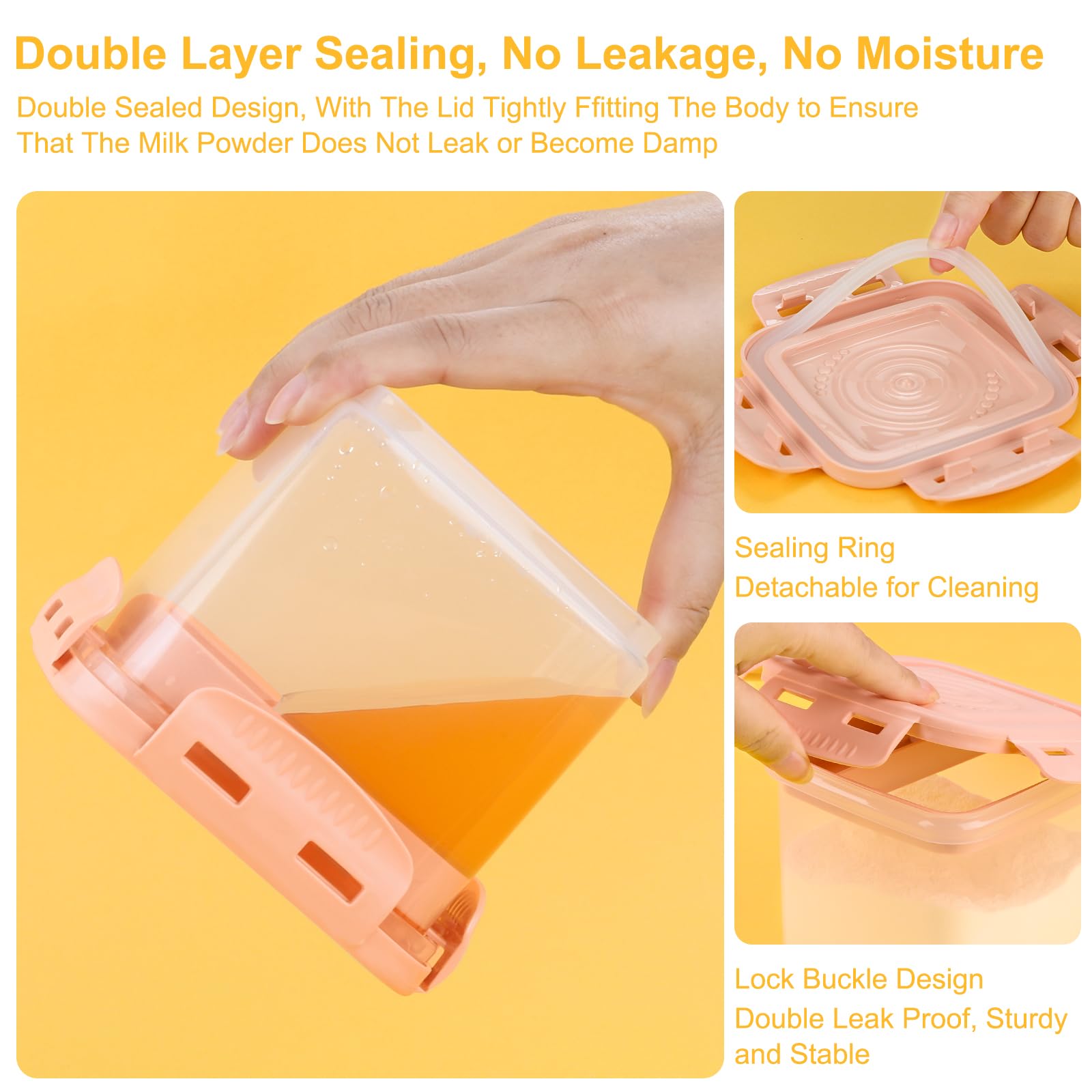 Accmor Formula Dispenser On The Go, Formula Container to Go, Portable Milk Powder Kids Snack Container with Scoop for Infant Toddler Travel Outdoor Picnic