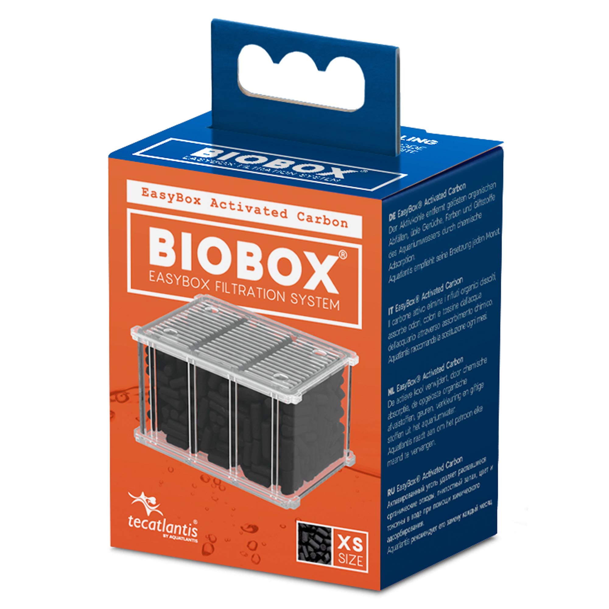 Tecatlantis EasyBox Activated Carbon Filter Media Cartridge for Mini Biobox Filters 1 and 2 / BIOBOX 0, XS