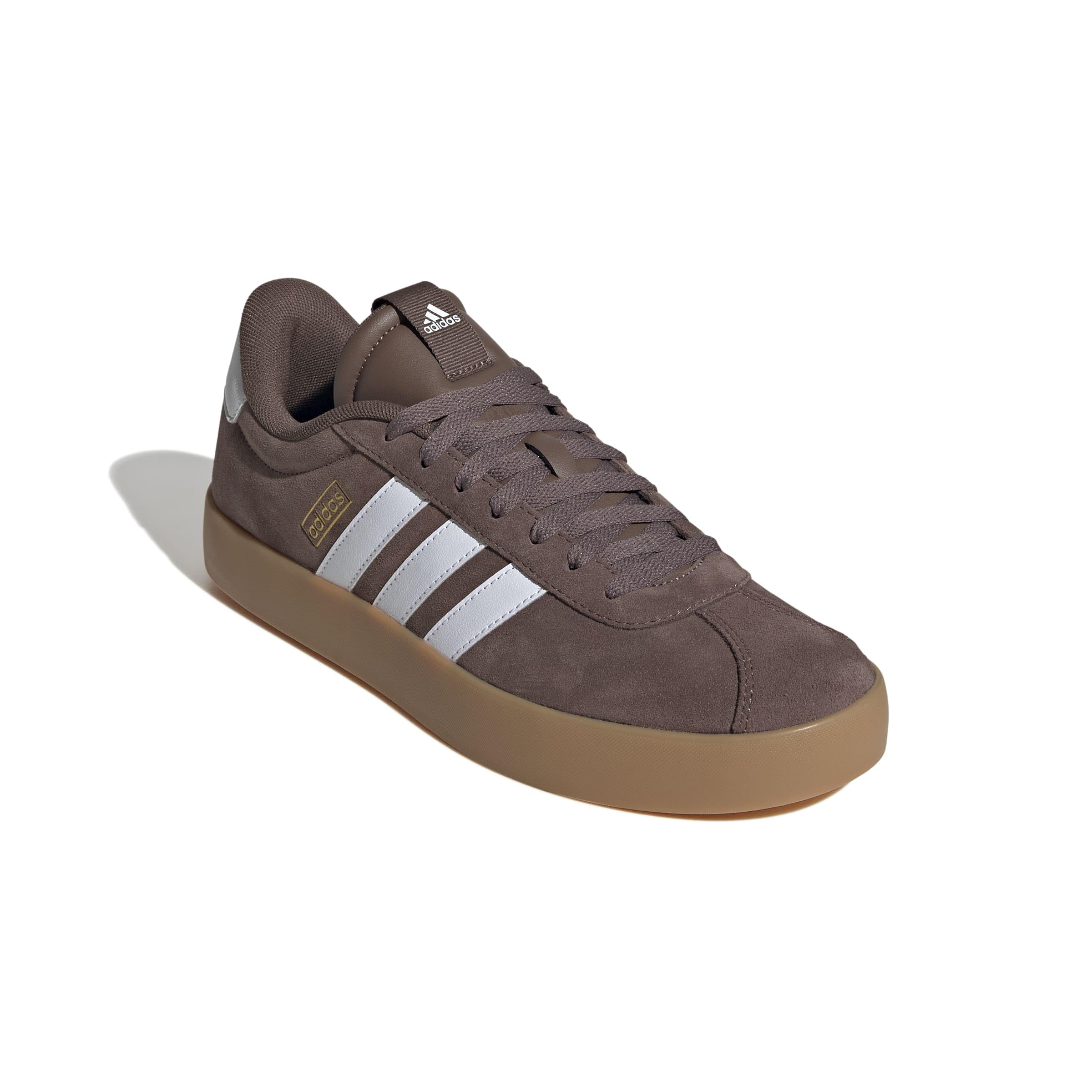 adidas Herren VL Court 3.0 Shoes, Earth Strata/Cloud White/Gold Metallic, 42 2/3 EU 3