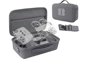 Carrying Case for DJI Neo 2/RC-N3, Waterproof Hard PU Protective Bag with Shoulder Straps Portable Drone Storage Case Compati