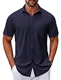 COOFANDY Mens Button Down Short Sleeve Shirt Short