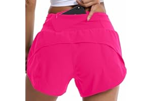 Kcutteyg Running Shorts for Women with Liner High Waisted Lightweight Womens Workout Shorts with Pocket