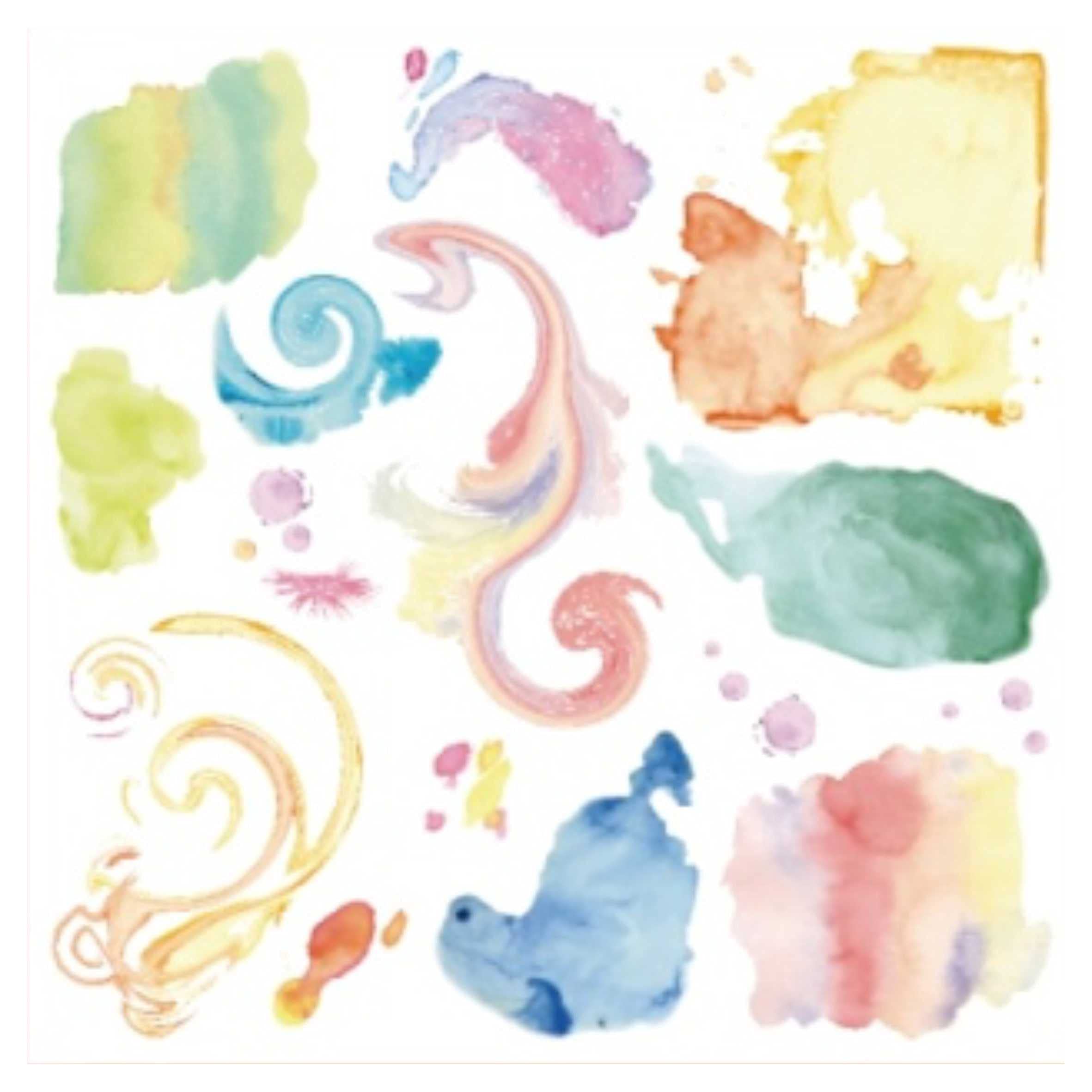 Swirls Rub on Stickers, 15cm x 15cm Sheet - Dry Rub-On/Off Transfers Stickers for Furniture Crafts Decorating