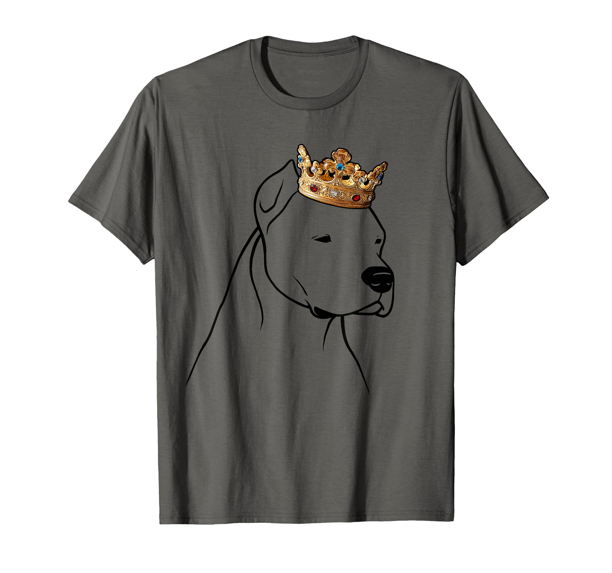 Dogo Argentino Dog Wearing Crown T-Shirt