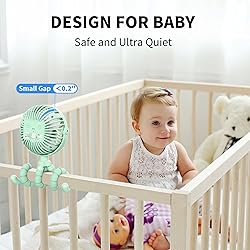 AMACOOL Battery Operated Stroller Fan Flexible