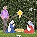Outdoor Nativity Store Holy Family Nativity Scene - 3 Weatherproof Nativity Set Figures for Outdoor Christmas Decoration - Easy to Assemble & Store - Large, Colorful