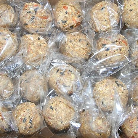 Pauls Mühle Ganzjahresknödel mit Insekten und Trockenfrüchten ohne Netz mit Folie 100 Stück Karton