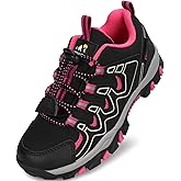 UOVO Boys Girls Hiking Shoes Kids Waterproof Running Trail Fashion Sneakers Breathable Lightweight Non-Slip Outdoor Walking Sports Shoe(Little/Big Kids)