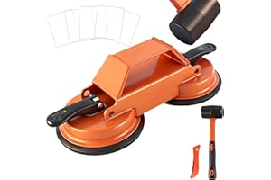 Floor Gap Fixer Tool Heavy Duty 45°Striking Surface Floor Gap Repair Tool Made of Iron & Enhanced Suction Cup with Slot Cutte