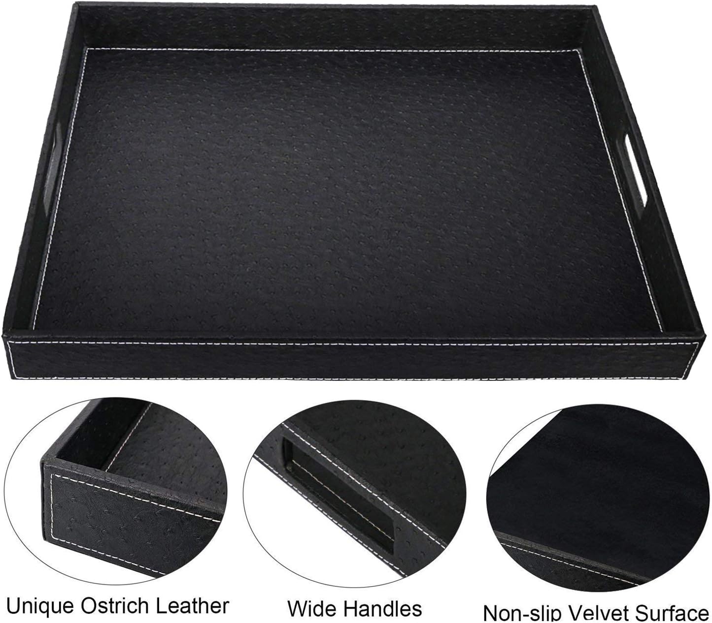 Amazon Com Hofferruffer Ostrich Faux Leather Rectangular
