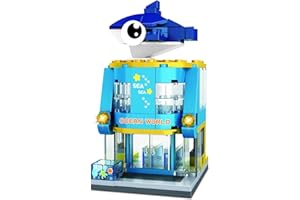 Brick Loot Exclusive Mini City Neighborhood Toy Building Block Aquarium - Custom Designed Model - Compatible with Lego and Other Major Brick Brands