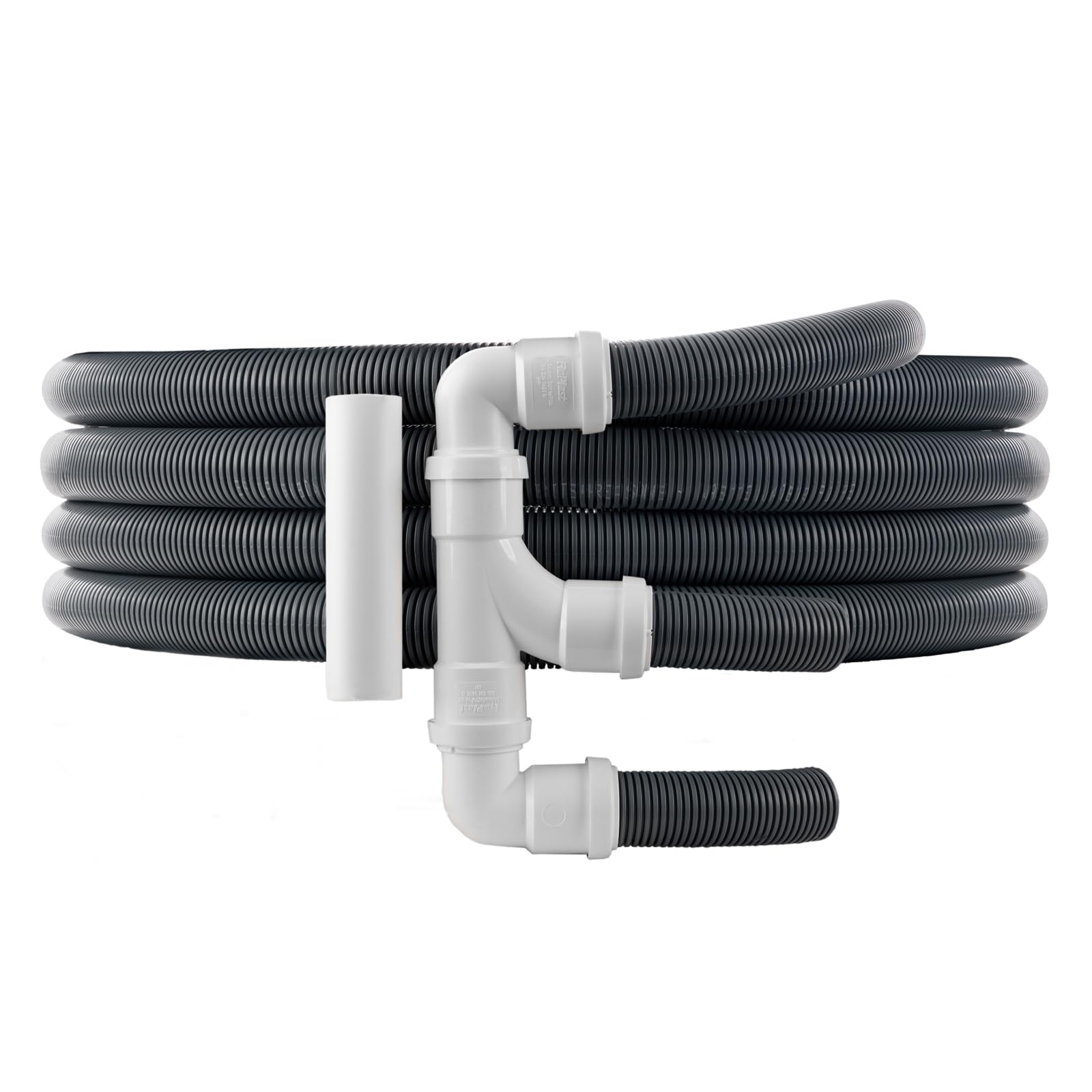 BITS4REASONS Twin Caravan Waste Water Outlet Pipe System with 6m Pipe with FLOPLAST Home Plumbing Grade Fitting. Easy Fit Dual Waste Water Outlet Pipes Tested to British Standard