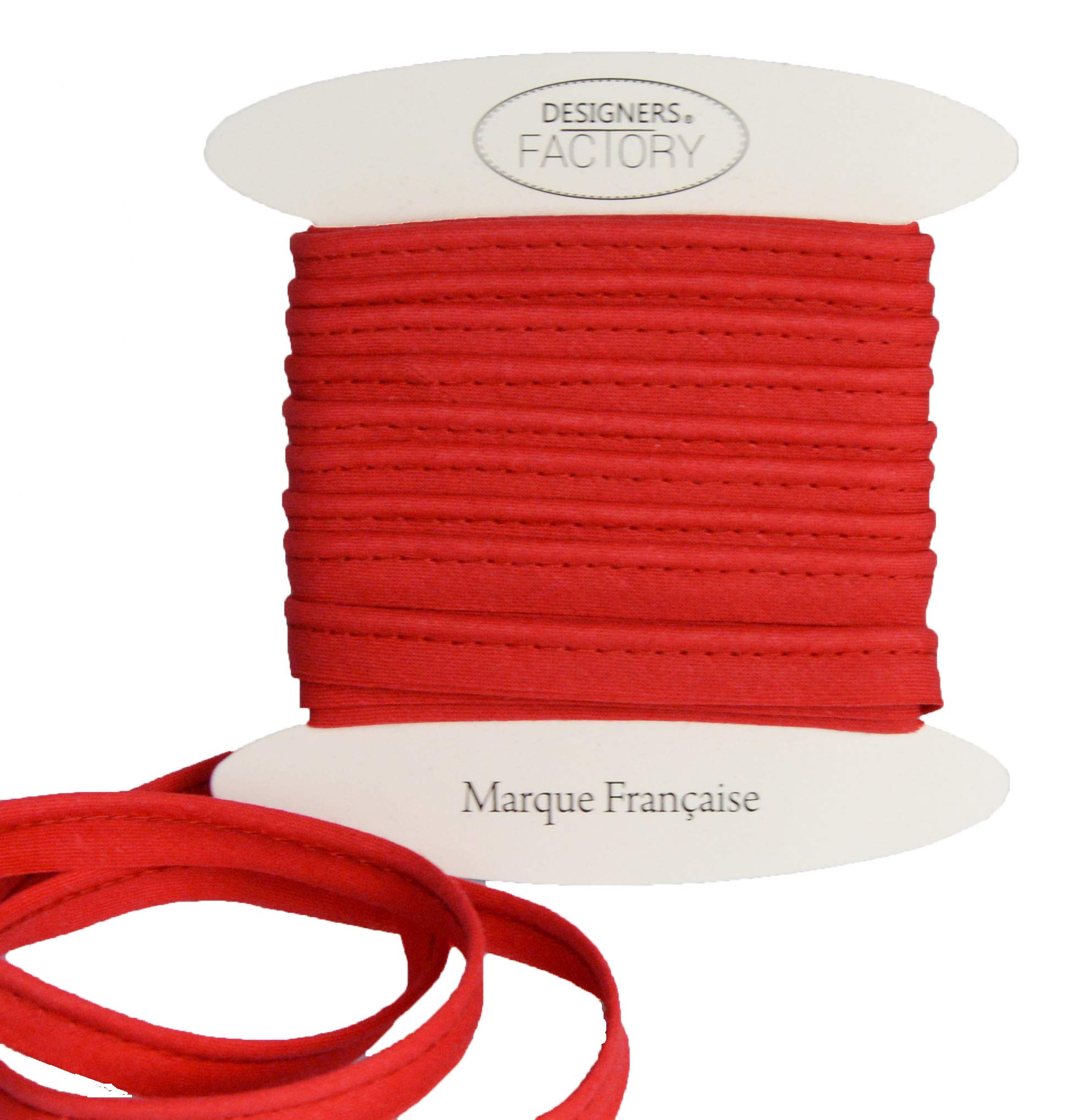 Cotton flanged Insert Piping Cord - Available in Several Colours - Flanged Piping Cord for Cushions (Red, By 10 Meters)
