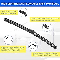ANIKLUIM® 22"+22" Wiper Blades with 12" Rear Wiper