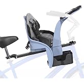 KaZAM Front-Mounted Child Bike Seat &ndash; Kangaroo &amp; Wallaby Models with Padded Front Bumper/Dashboard, 5-Point Harness &amp; Adjustable Footrests for Family Biking Adventures