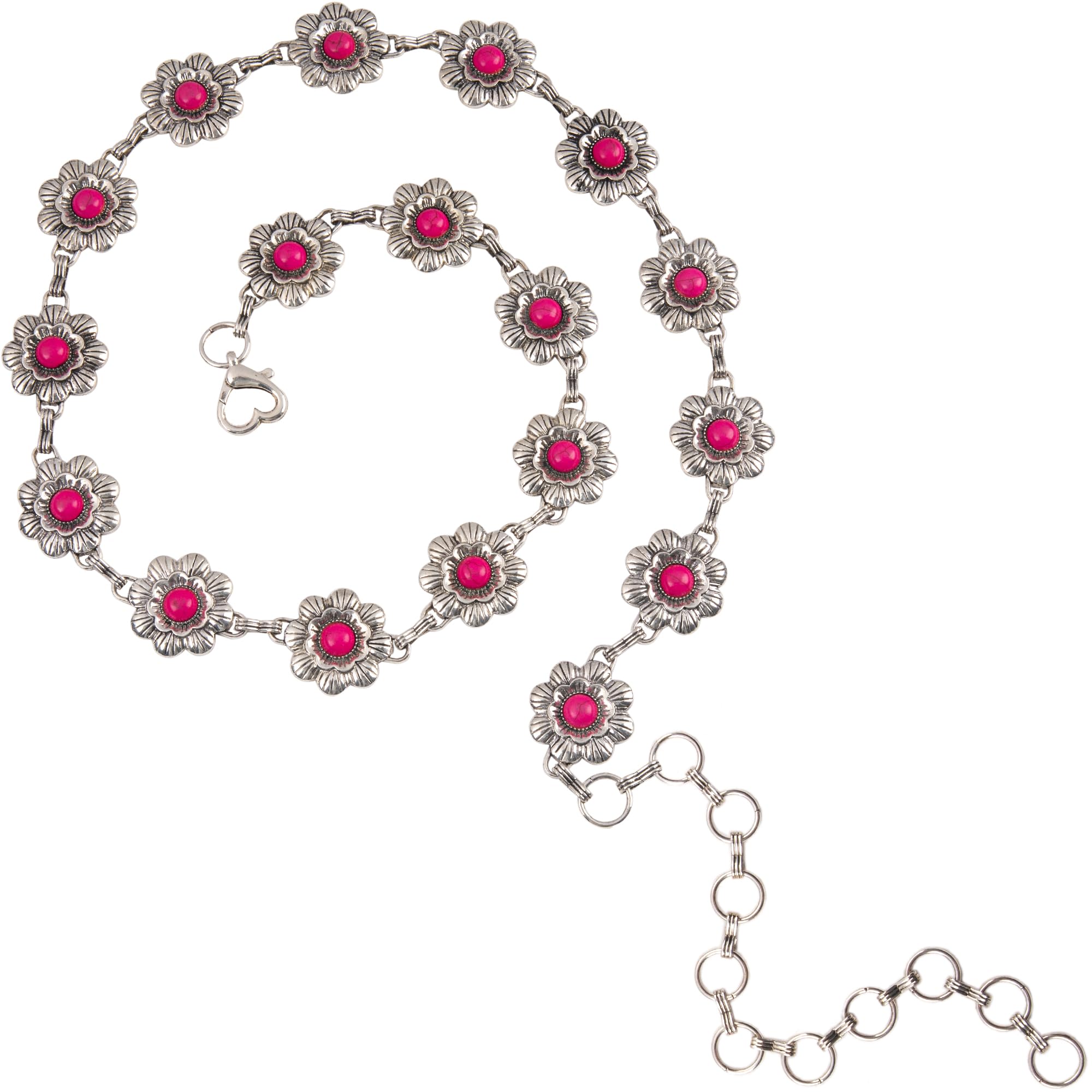 Western Style Turqoise Stone Chain Belt main image 0