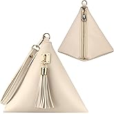 Aatacas Women Leather Clutch Wallet Triangle Wristlet Purse Fits Cell Phone with Wrist Strap