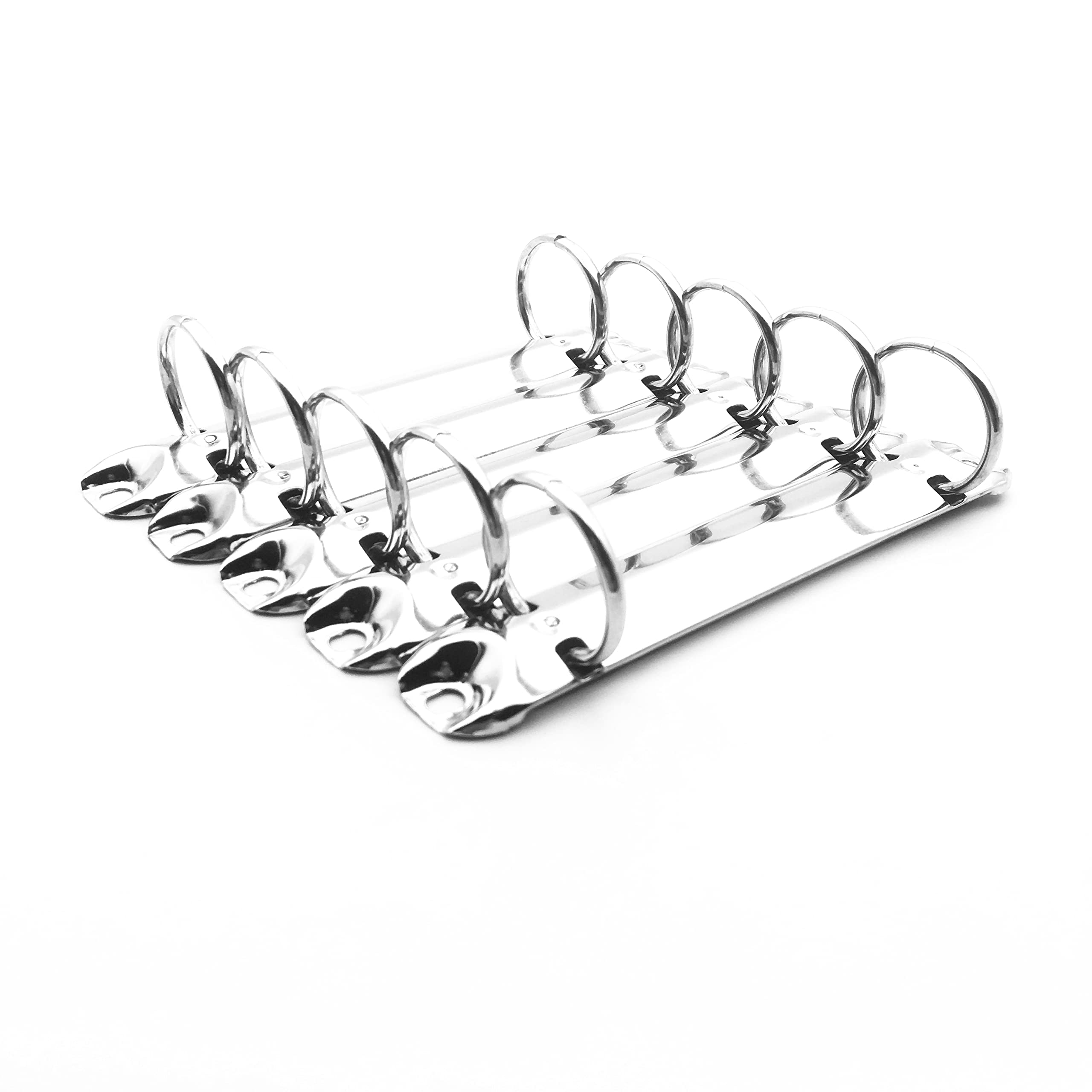Julyun 5Pack 2 O-Rings Mechanism, 123mm Length,25MM Ring Capacity, Spines for Top-Binding, Replacement Kit Metal Clip Ring Binder for Paper Storage Folder Planner Accessories