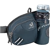 WATERFLY Fanny Pack Waist Bag: Waist Pack for Women Men with Water Bottle Holder Hiking Fanny Pack for Running Walking DogWalking Travel Cycling