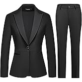TRONSTORE Women's Business Suits for Work Professional 2 Piece Slim Fit Outfits for Women
