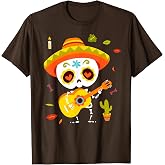 Dia De Los Muertos Mariachi Shirt Kids Toddler Sugar Skull T-Shirt