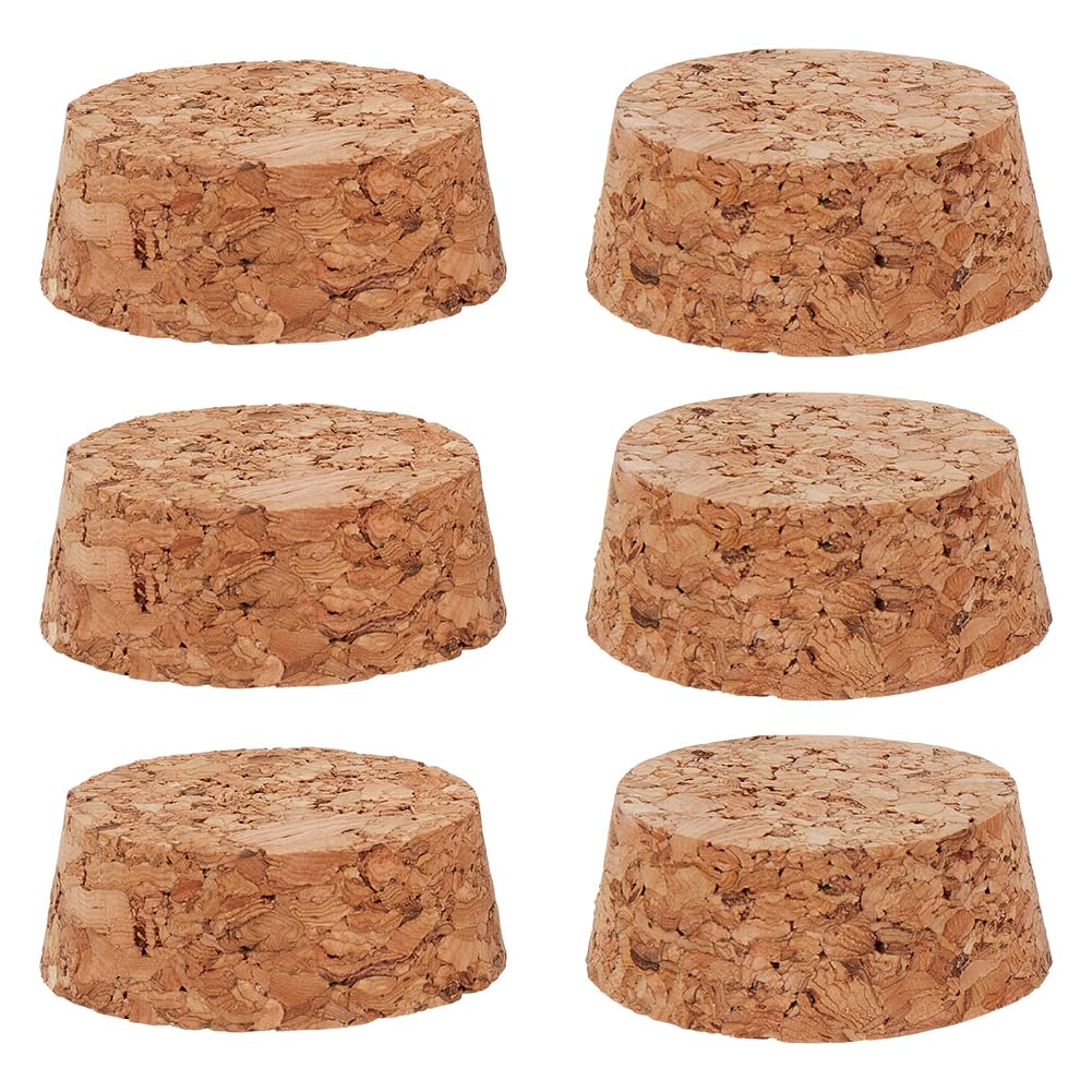 GORGECRAFT 20Pcs 2 Sizes Cork Bottle Stoppers Wooden Tapered Cork Plugs Replacement Natural Soft Small Craft Wine Bottle Corks Lids for Wine Beer Bottle Glass Bottles Mason Jars 39x44x17mm