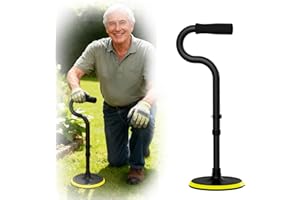 KWIKONE Standing Assist Devices Mobility Aids to Help Get up from Floor Standing Aids & Supports for Seniors,Standing Mobility Aid Tool for Elderly Rising Indoors Garden Housework Bedroom Bathroom Matte Black