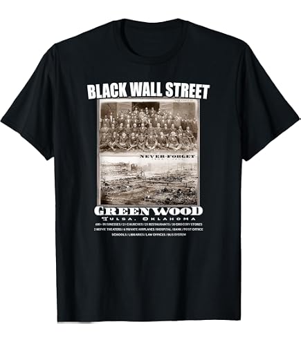 Amazon.com: Tulsa OK Black Wall Street 1921 Greenwood T-Shirt