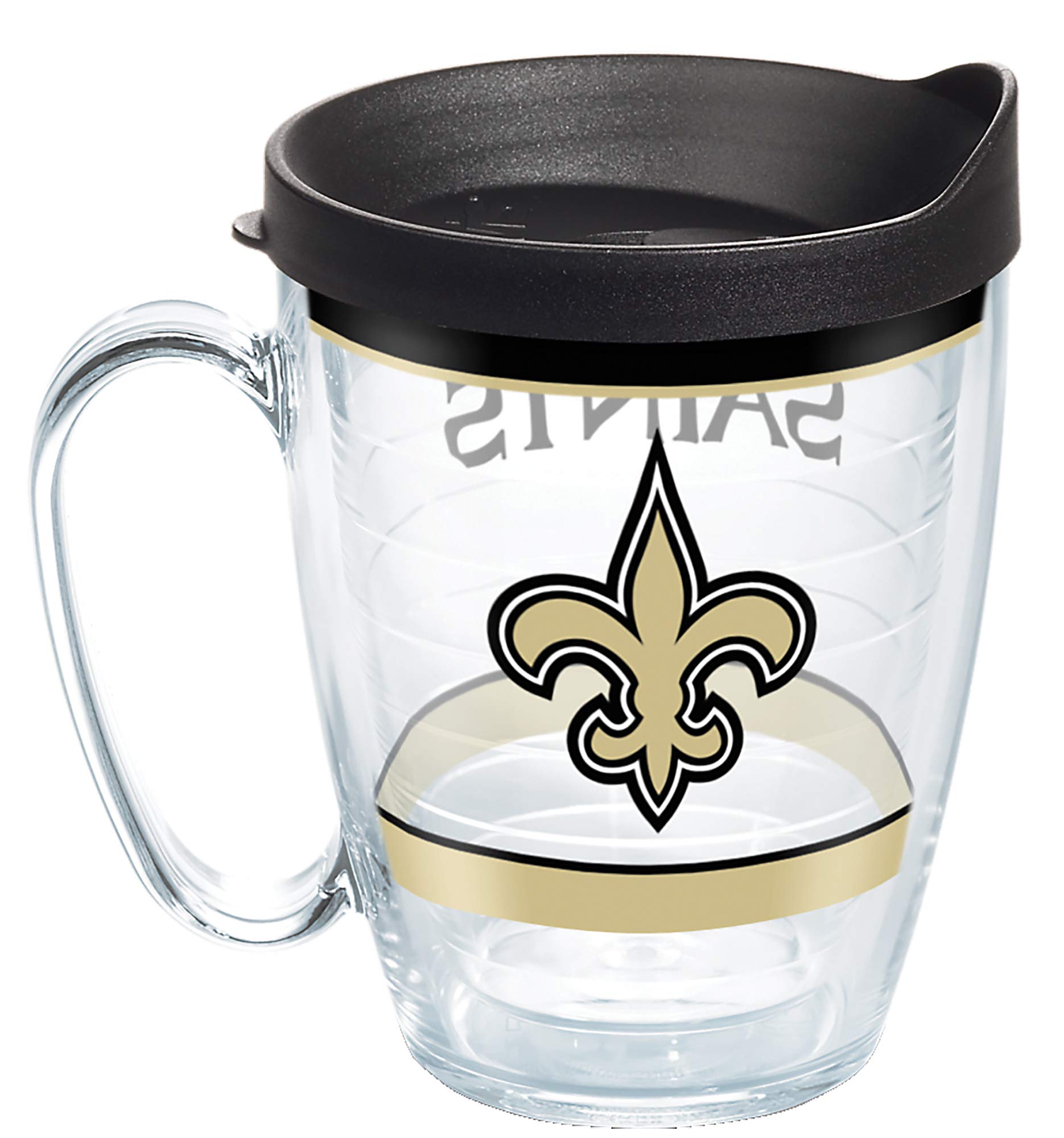Tervis Made in USA Double Walled NFL New Orleans Saints Insulated Tumbler Cup Keeps Drinks Cold & Hot, 16oz Mug, Tradition