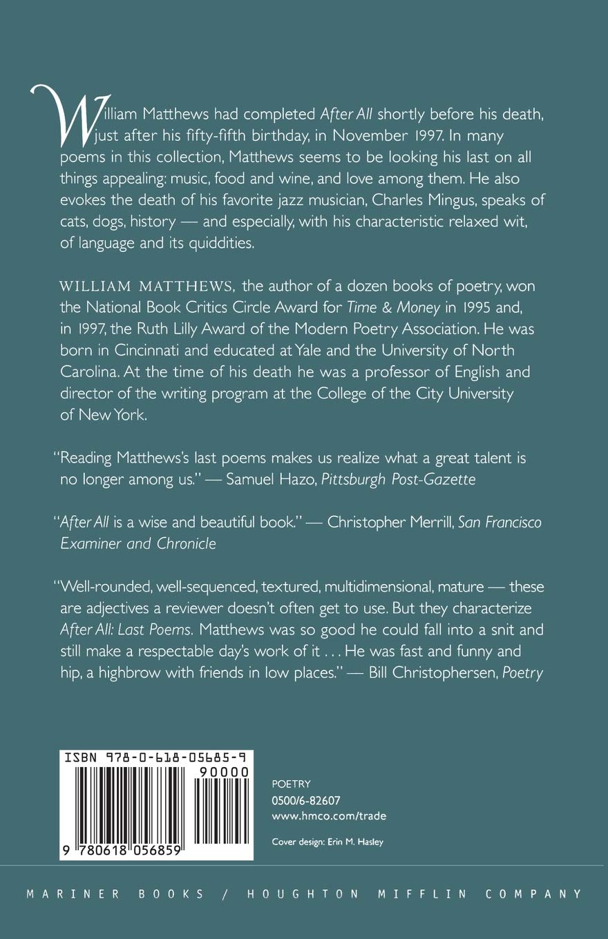 bill matthews company on After All Matthews William 0046442056854 Amazon Com Books