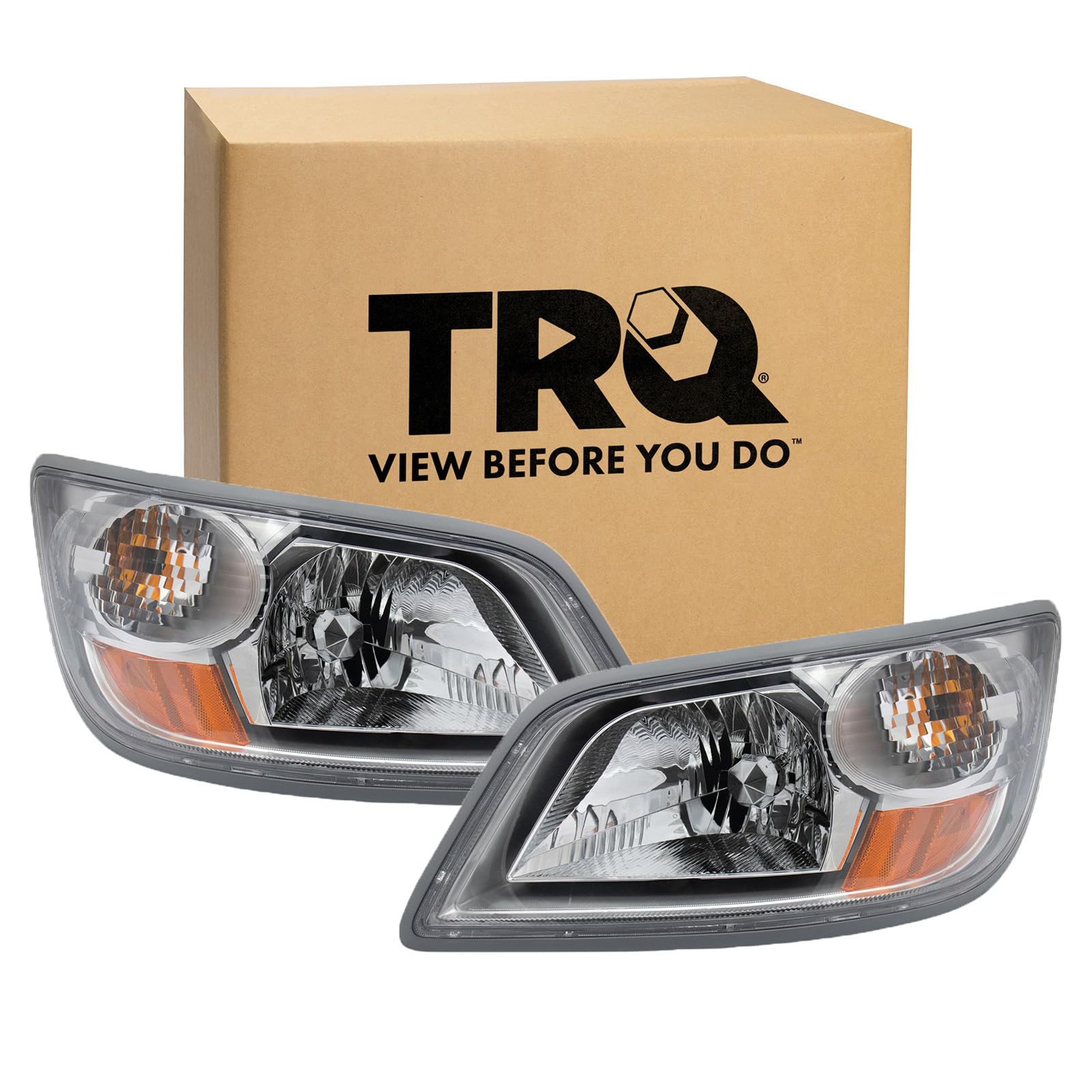 TRQ 2 Piece Headlight Assembly Set Driver